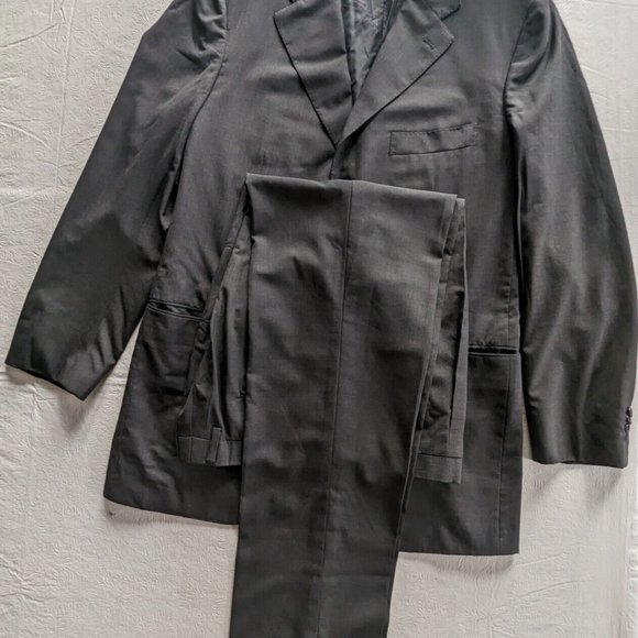 Kiton Blanc Blu Super 180 3 Roll 2 Button Wool 40R w/ Surgeons Cuff - Picture 5 of 12